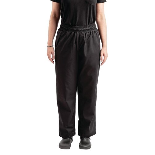 Whites Chefs Clothing Pantalon de Cuisine | Teflon Easyfit | Noir | Unisexe | Disponible en 6 Tailles