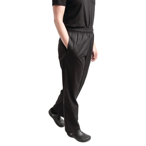 Whites Chefs Clothing Pantalon de Cuisine | Teflon Easyfit | Noir | Unisexe | Disponible en 6 Tailles