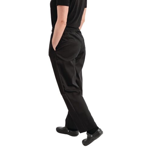 Whites Chefs Clothing Pantalon de Cuisine | Teflon Easyfit | Noir | Unisexe | Disponible en 6 Tailles