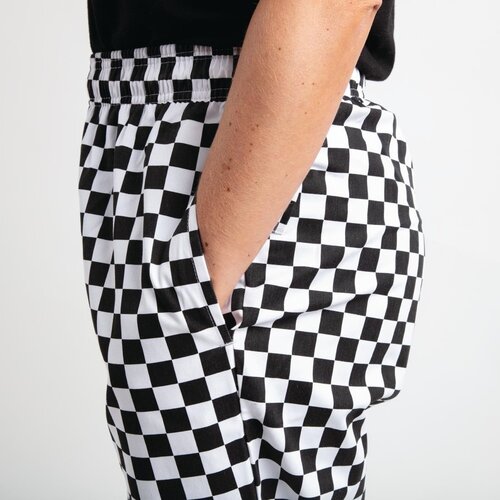 Whites Chefs Clothing Pantalon de Cuisine | Whites Easyfit | A Carreaux Noir/Blanc | Unisexe | Disponible en 6 Tailles
