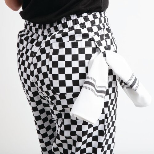 Whites Chefs Clothing Pantalon de Cuisine | Whites Easyfit | A Carreaux Noir/Blanc | Unisexe | Disponible en 6 Tailles