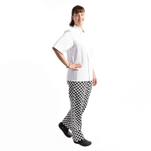 Whites Chefs Clothing Pantalon de Cuisine | Whites Easyfit | A Carreaux Noir/Blanc | Unisexe | Disponible en 6 Tailles