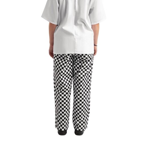Whites Chefs Clothing Pantalon de Cuisine | Whites Easyfit | A Carreaux Noir/Blanc | Unisexe | Disponible en 6 Tailles