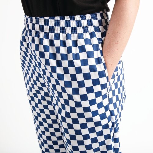Whites Chefs Clothing Pantalon de Cuisine | Whites Easyfit | A Carreaux Bleu/Blanc | Unisexe | Disponible en 6 Tailles