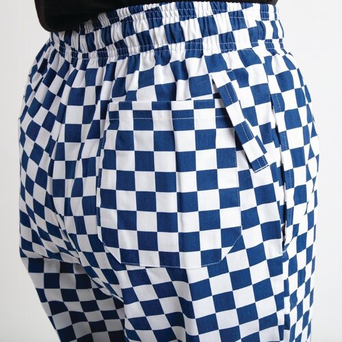 Whites Chefs Clothing Pantalon de Cuisine | Whites Easyfit | A Carreaux Bleu/Blanc | Unisexe | Disponible en 6 Tailles