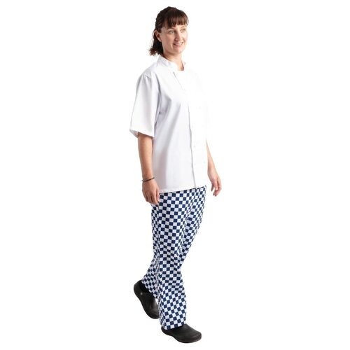 Whites Chefs Clothing Pantalon de Cuisine | Whites Easyfit | A Carreaux Bleu/Blanc | Unisexe | Disponible en 6 Tailles