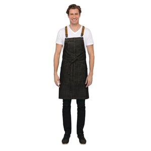 Chef Works Urban Tablier Bavette Denim | Berkeley Chef Works Urban | Noir | 100% Coton Denim Chef Works Urban Tablier Bavette Denim | Berkeley Chef Works Urban | Noir | 100% Coton Denim