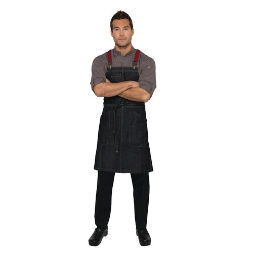 Chef Works Urban Tablier Bavette Denim | Berkeley Chef Works Urban | Bleu Foncé | 100% Coton Denim