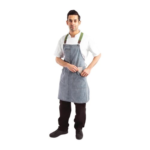 Chef Works Urban Tablier Bavette Denim | Berkeley Chef Works Urban | Bleu Clair | 100% Coton Denim