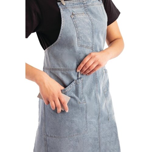 Chef Works Urban Tablier Bavette Denim | Berkeley Chef Works Urban | Bleu Clair | 100% Coton Denim