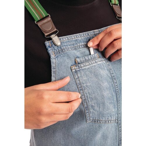 Chef Works Urban Tablier Bavette Denim | Berkeley Chef Works Urban | Bleu Clair | 100% Coton Denim