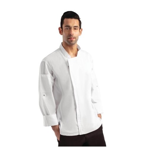 Chef Works Urban Veste Chef Légère | Hartford Chef Works Urban | Unisexe | à Fermeture | Manches Longues | Blanc | Disponible en 5 Tailles