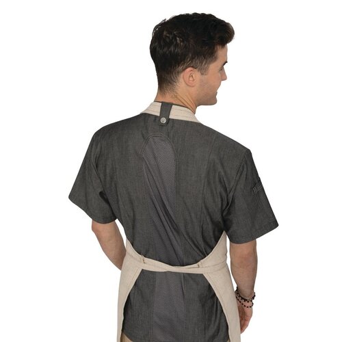 Chef Works Urban Veste à Boutons Pression | Chef Works Tribeca | Unisexe | Manches Courtes | Gris | Disponible en 4 Tailles