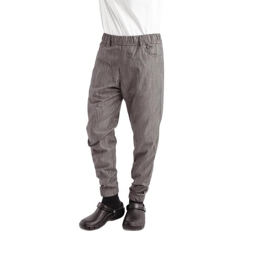 Chef Works Urban Pantalon | Chef Works Urban Jogger | Rayures Noir/Blanc | Unisexe | Disponible en 4 Tailles