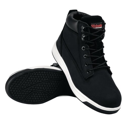 Slipbuster Footwear Chaussures de Sécurité | Montantes | Slipbuster | Noir | Cuir | Disponible en 10 Tailles