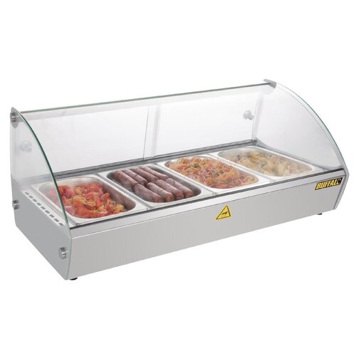 Buffalo Vitrine Chauffante | à Poser | 500W | Convient pour 4x GN 1/3 | 773x420x(H)336mm Buffalo Vitrine Chauffante | à Poser | 500W | Convient pour 4x GN 1/3 | 773x420x(H)336mm