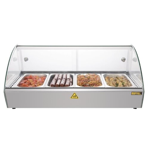 Buffalo Vitrine Chauffante | à Poser | 500W | Convient pour 4x GN 1/3 | 773x420x(H)336mm Buffalo Vitrine Chauffante | à Poser | 500W | Convient pour 4x GN 1/3 | 773x420x(H)336mm