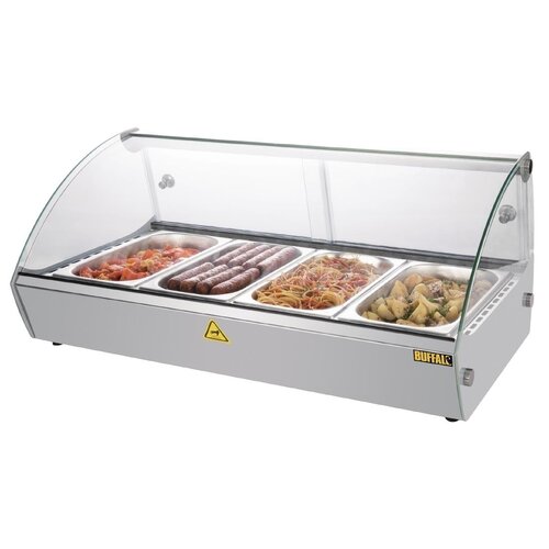 Buffalo Vitrine Chauffante | à Poser | 500W | Convient pour 4x GN 1/3 | 773x420x(H)336mm Buffalo Vitrine Chauffante | à Poser | 500W | Convient pour 4x GN 1/3 | 773x420x(H)336mm