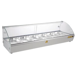 Buffalo Vitrine Chauffante | à Poser | 800W | Convient pour 6x GN 1/3 | 1127x420x(H)336mm Buffalo Vitrine Chauffante | à Poser | 800W | Convient pour 6x GN 1/3 | 1127x420x(H)336mm