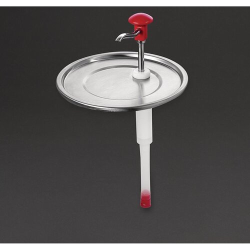 Schneider Distributeur de Sauce | à Levier | 10 Litres | Pompe Réglable | Ø275x(H)400mm