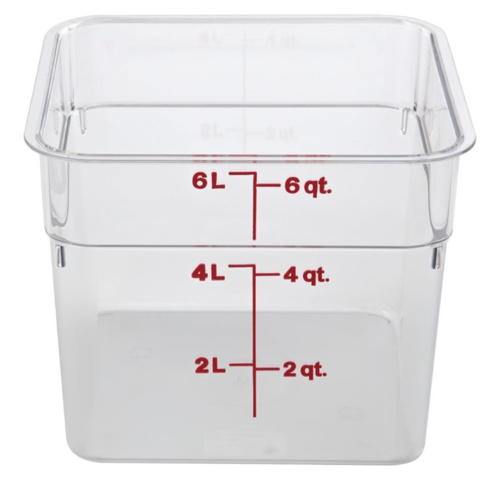 Cambro Boîte à Ingrédients | Carré | Polycarbonate | Disponible en 3 Tailles