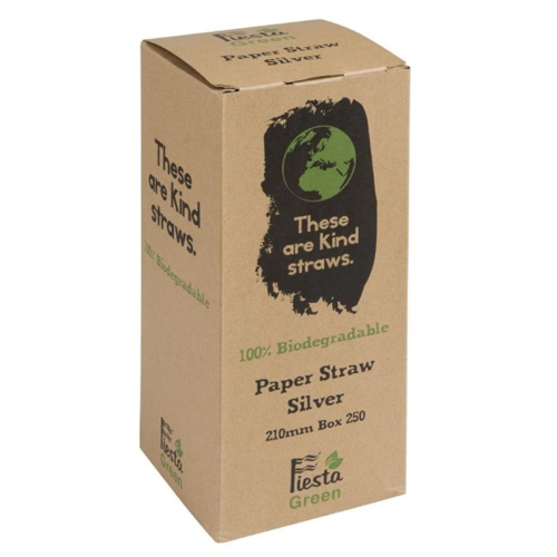 Fiesta Green Pailles en Papier | Biodégradable | 210mm | Lot de 250 Pièces | Disponible en 5 Couleurs