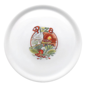 Saturnia Assiettes à Pizza | Porcelaine | avec Dessin | 310mm | Disponible en 4 Dessins
