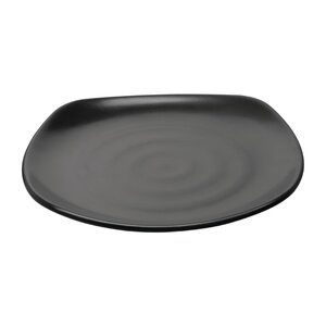 Kristallon Assiette Plate Noire | Fusion Kristallon | Melamine | Lot de 6 Pièces | Ø250mm