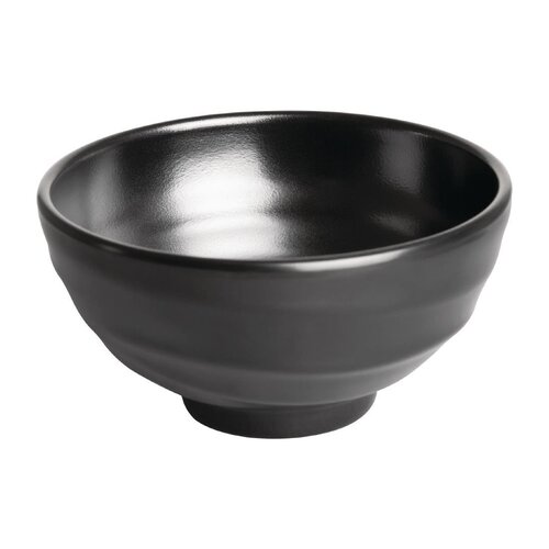Kristallon Bol à Soupe Noir | Fusion Kristallon | Melamine | Lot de 6 Pièces | Ø114mm