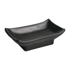 Kristallon Bol à Sauce Noir | Fusion Kristallon | Melamine | Lot de 12 Pièces | 100x65x(H)32mm