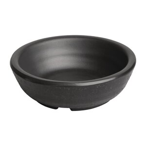 Kristallon Bol à Sauce Noir | Fusion Kristallon | Melamine | Lot de 12 Pièces | Ø68x(H)22mm