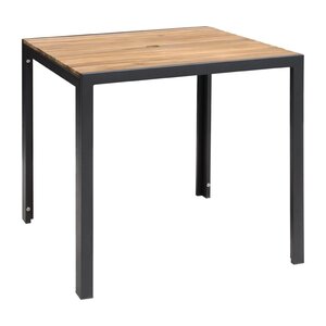 Bolero Table Carrée | Acier et Acacia | 800x800x(H)740mm