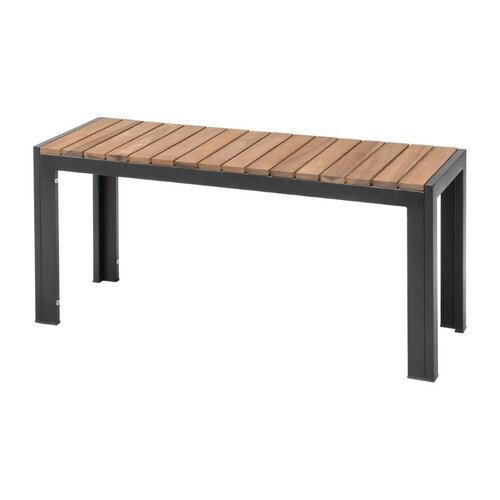 Bolero Bancs | Acier et Acacia | 1000x350x(H)450mm | Lot de 2 Pièces