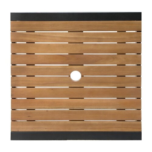 Bolero Mange-Debout Carré | Acier et Acacia | 600x600x(H)1000mm