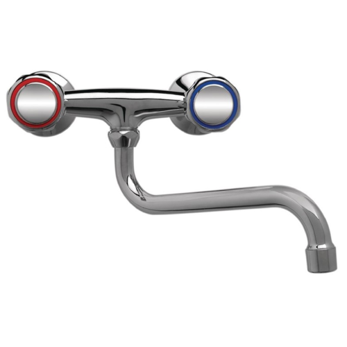 XXLselect Robinet Mélangeur | Bi-Trou | Mural | Col Bas | Disponible en 3 Tailles XXLselect Robinet Mélangeur | Bi-Trou | Mural | Col Bas | Disponible en 3 Tailles