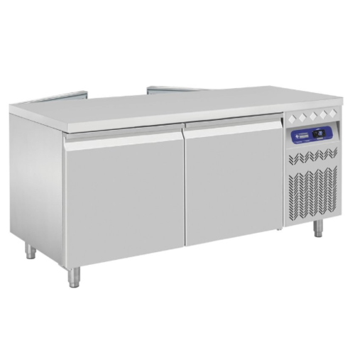 Diamond Table Frigorifique | Double Ouverture | Ventilée | 2x 2 Portes | GN 2/1 | 365L