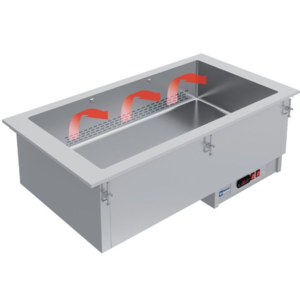 Diamond Elément Intégré | Bain-Marie | 3 GN 1/1 | à Sec | Ventilé | 1115x610x(h)373mm