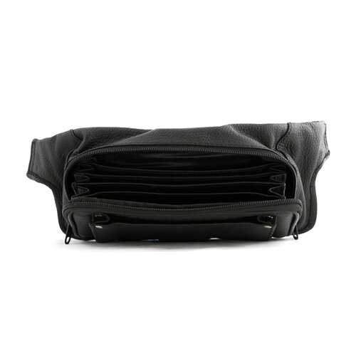 Pavelinni Sac/Portefeuille pour Restauration | Cuir | 6 Compartiments don’t 1 Extérieur + Porte-Monnaie | avec Ceinture en Nylon | 230x120x30mm