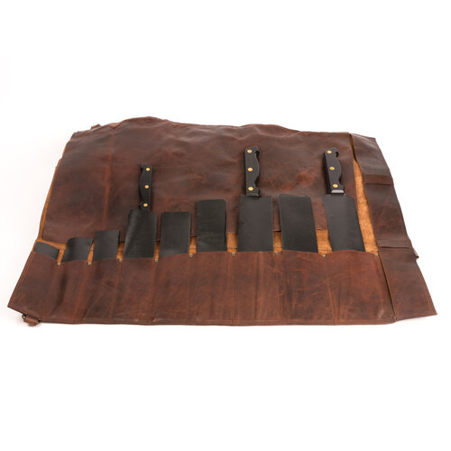 Pavelinni Porte-Couteau en Cuir | Convient pour 10 Couteaux Pavelinni Porte-Couteau en Cuir | Convient pour 10 Couteaux
