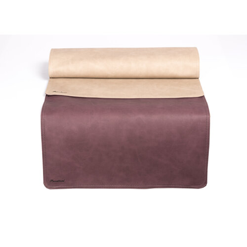 Pavelinni Chemin de Table Vintage | Cuir | Double Face | 450x1200mm | Disponible en 7 Couleurs