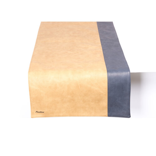 Pavelinni Chemin de Table Stripe | Cuir | Double Face | 450x1200mm | Disponible en 10 Couleurs
