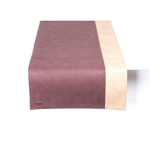 Pavelinni Chemin de Table Stripe | Cuir | Double Face | 450x1200mm | Disponible en 10 Couleurs