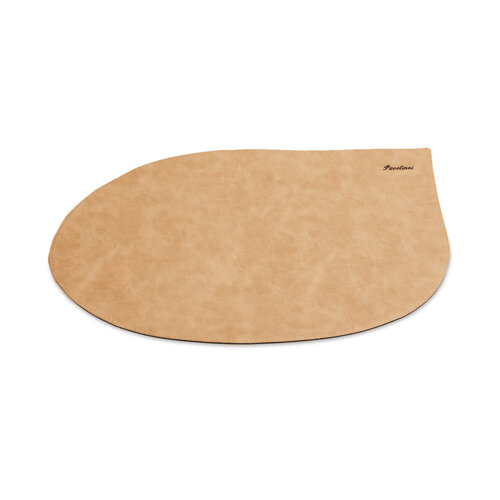 Pavelinni Set de Table Drop Vintage | Cuir | Rond | 300x450mm | Disponible en 8 Couleurs