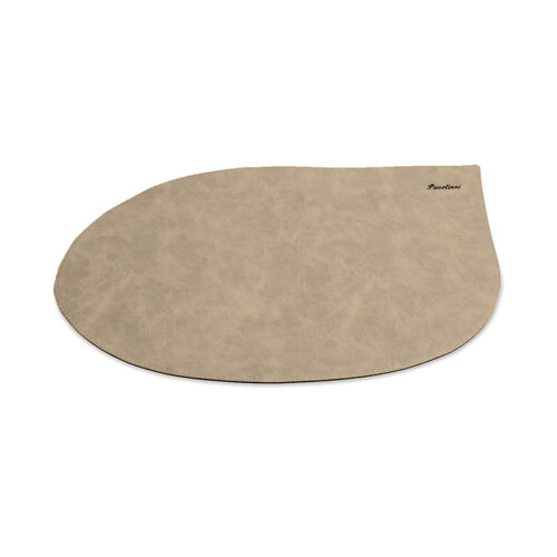 Pavelinni Set de Table Drop Vintage | Cuir | Rond | 300x450mm | Disponible en 9 Couleurs