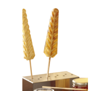 Diamond Présentoir en Inox  | Pour gaufres en épi | 120x220xh80