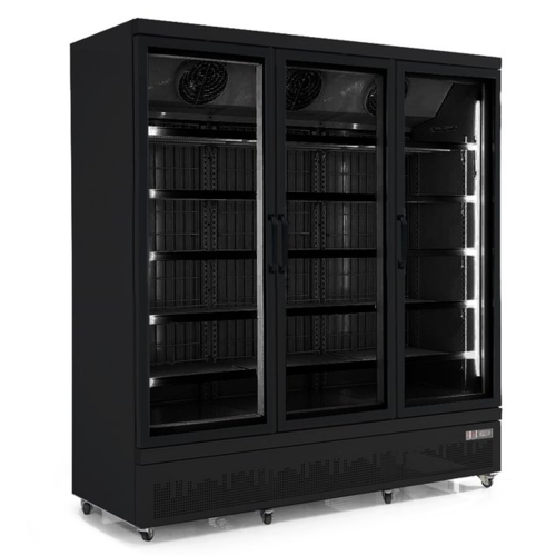 Combisteel Congélateur Noir | 3 Portes en Verre | 1530 Litres | Sur Roues | 1760x710x (H)1997mm Combisteel Congélateur Noir | 3 Portes en Verre | 1530 Litres | Sur Roues | 1760x710x (H)1997mm