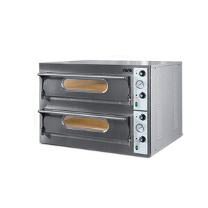 Saro Four à Pizza double | 2x13kW | 2x9 Pizzas de Ø360mm | 1310x1225x (H) 710mm