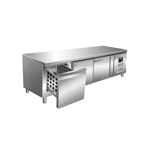 Saro Comptoir Réfrigéré | Avec 3 tiroirs| 317 Litres | 1795x700x(H)650mm