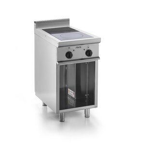 Saro Plaque de Cuisson en céramique | avec Meuble | 2 zones de cuisson (2,5 kW) | 400x700x (H) 850mm