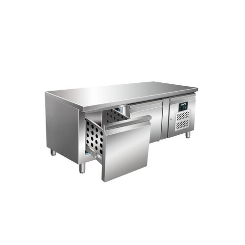 Saro Comptoir Réfrigéré | Avec 2 tiroirs | 214 Litre | 1360x700x(H)650mm